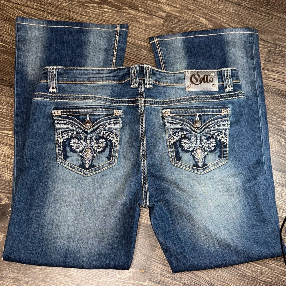Cello Embroidered Beaded Flare leg Jeans Size:30x30